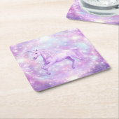 Verjaardagsfeest Eenhoorn Papier Onderzetter (Schuin)