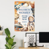 Verjaardagsfeest Eerste reis rond de zon Welkom Poster (Thuiskantoor)