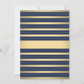 Verjaardagsfeest Elegant Navyblauw en Goud Schrift Kaart (Achterkant)