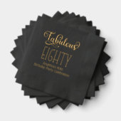 Verjaardagsfeest - Fabulous Eighty #7 Folie Servetten (Insitu (Gestapeld))