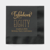Verjaardagsfeest - Fabulous Eighty #7 Folie Servetten (Voorkant)