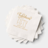 Verjaardagsfeest - Fabulous Fifty #7 Folie Servetten (Insitu (Gestapeld))