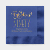 Verjaardagsfeest - Fabulous Ninety #7 Folie Servetten (Voorkant)