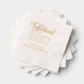 Verjaardagsfeest - Fabulous Seventy #7 Folie Servetten (Insitu (Gestapeld))