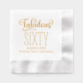 Verjaardagsfeest - Fabulous Sixty #7 Folie Servetten (Voorkant)