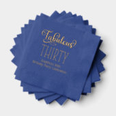 Verjaardagsfeest - Fabulous Thirty #7 Folie Servetten (Insitu (Gestapeld))