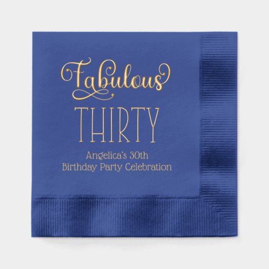 Verjaardagsfeest - Fabulous Thirty #7 Folie Servetten (Voorkant)