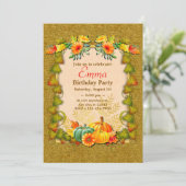 Verjaardagsfeest Fall verlaat Schattige Modern Kaart (Staand voorkant)