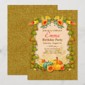 Verjaardagsfeest Fall verlaat Schattige Modern Kaart (Voorkant / Achterkant)