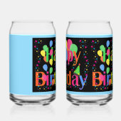 Verjaardagsfeest... feest op! blikvorm glas (Rechts)