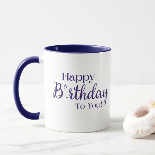 Verjaardagsfeest Feestelijke Partij Ontwerp Mok (Met donut)