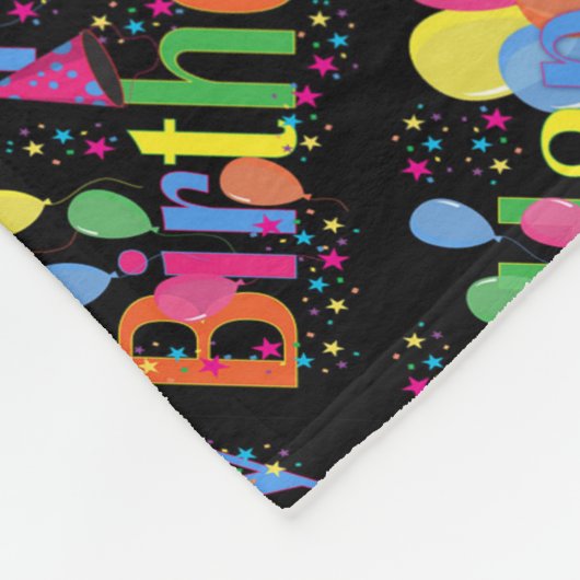 verjaardagsfeest fleece deken (Hoek)