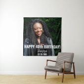 Verjaardagsfeest Foto 40e of andere Verjaardag Wandkleed (In situ)