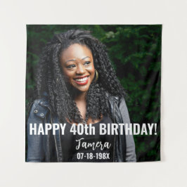 Verjaardagsfeest Foto 40e of andere Verjaardag Wandkleed