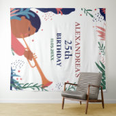 Verjaardagsfeest Foto Aangepaste Booth Achtergrond Wandkleed (In Situ (horizontaal))