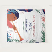 Verjaardagsfeest Foto Aangepaste Booth Achtergrond Wandkleed (Voorkant (horizontaal))