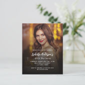 Verjaardagsfeest foto budget uitnodiging (Staand voorkant)