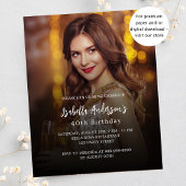 Verjaardagsfeest foto budget uitnodiging