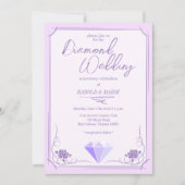Verjaardagsfeest Foto Diamanten Huwelijk Kaart (Voorkant)