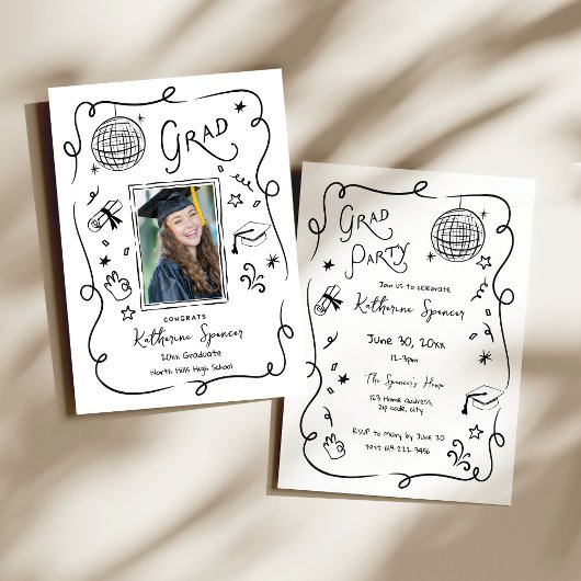 Verjaardagsfeest Foto Doodle Uitnodiging met Fanta