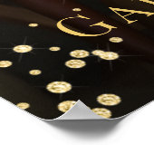 Verjaardagsfeest foto gouden lettertype welkom poster (Hoek)