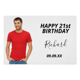 Verjaardagsfeest foto guy welkom perfect poster