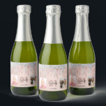 Verjaardagsfeest foto roos gouden zilveren roze dr sparkling wijnetiket<br><div class="desc">Voor een 21e (of elke leeftijd) verjaardagsfeest, het vieren van haar leven met een collage van 5 van je eigen foto's. Personaliseer en voeg een naam, leeftijd 21 en een datum toe. Geboortedatum of de datum van het feest. Rozen gouden en donkergrijze letters. Een trendy rozen goudkleurige achtergrond versierd met...</div>