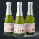 Verjaardagsfeest foto roos gouden zilveren roze dr sparkling wijnetiket<br><div class="desc">Voor een 21e (of elke leeftijd) verjaardagsfeest, het vieren van haar leven met een collage van 5 van je eigen foto's. Personaliseer en voeg een naam, leeftijd 21 en een datum toe. Geboortedatum of de datum van het feest. Rozen gouden en donkergrijze letters. Een trendy rozen goudkleurige achtergrond versierd met...</div>