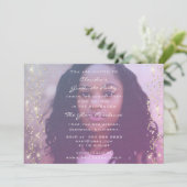 Verjaardagsfeest Foto Roze Goud Kaart (Staand voorkant)