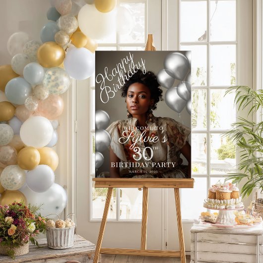 Verjaardagsfeest foto welkom poster