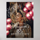 Verjaardagsfeest foto welkom poster (Voorkant)