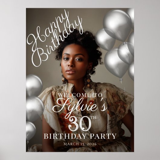 Verjaardagsfeest foto welkom poster (Voorkant)