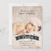 Verjaardagsfeest Fotografie Uitnodiging (Voorkant)