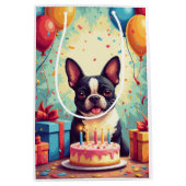 Verjaardagsfeest Franse Bulldog Medium Cadeauzakje (Voorkant)