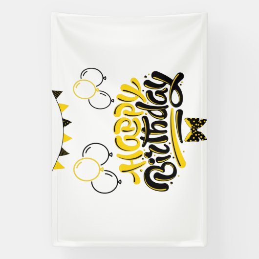 Verjaardagsfeest Fun 4x6 Vinyl Banner (Verticaal)