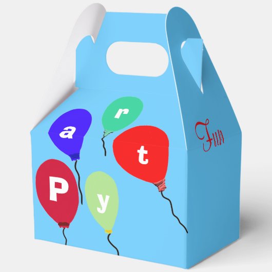 Verjaardagsfeest Fun Balloons Bedankt Bedankdoosjes (Voorkant)