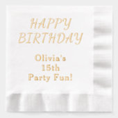 Verjaardagsfeest Fun Leeftijd Naam Folie Servetten (Voorkant)