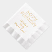 Verjaardagsfeest Fun Leeftijd Naam Folie Servetten (Rechts)