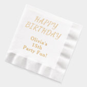 Verjaardagsfeest Fun Leeftijd Naam Folie Servetten (Links)