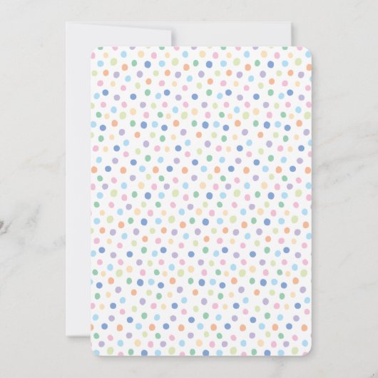 Verjaardagsfeest Fun Rainbow Confetti Balloon Stip Kaart (Achterkant)