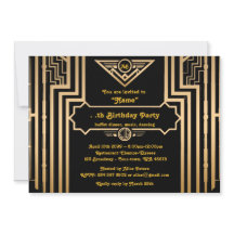 Verjaardagsfeest, Gatsby stijl, Art-Deco, goud & z