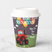 Verjaardagsfeest gepersonaliseerd papieren bekers (Voorkant)