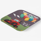 Verjaardagsfeest gepersonaliseerd papieren bordje (Gebogen)