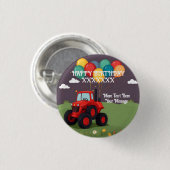 Verjaardagsfeest gepersonaliseerd ronde button 3,2 cm (Voorkant /achterkant)