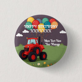 Verjaardagsfeest gepersonaliseerd ronde button 3,2 cm