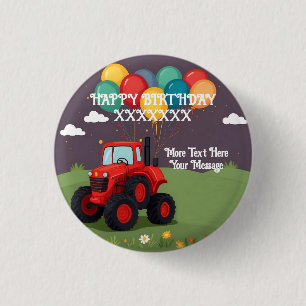 Verjaardagsfeest gepersonaliseerd ronde button 3,2 cm