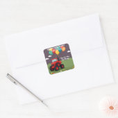 Verjaardagsfeest gepersonaliseerd vierkante sticker (Envelop)