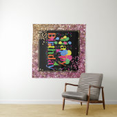 Verjaardagsfeest glitters wandkleed (In Situ (horizontaal))