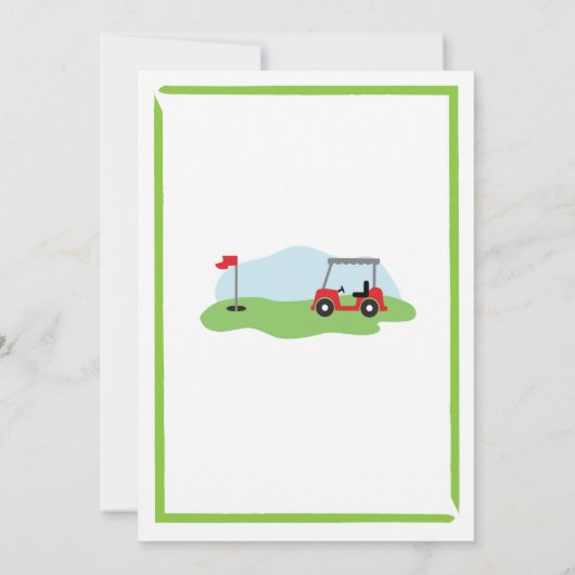 Verjaardagsfeest Golf Elke Leeftijd 50e 60e Uitnod Kaart (Achterkant)