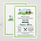 Verjaardagsfeest Golf Elke Leeftijd 50e 60e Uitnod Kaart (Voorkant / Achterkant)